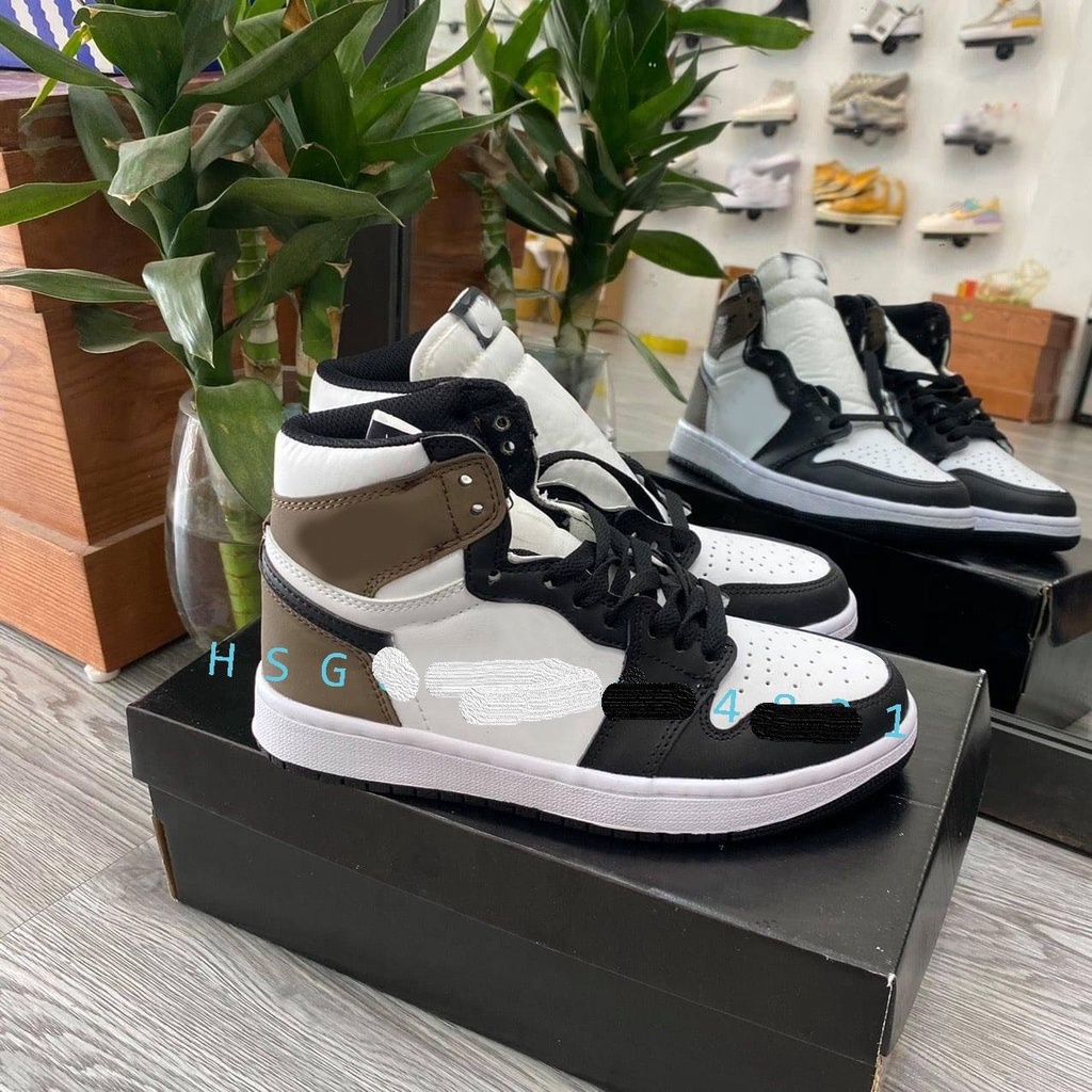 Giày thể thao sneaker J đen Cao, Giày J xám cao Panda, J navy xanh than cao full box nam nữ đủ size
