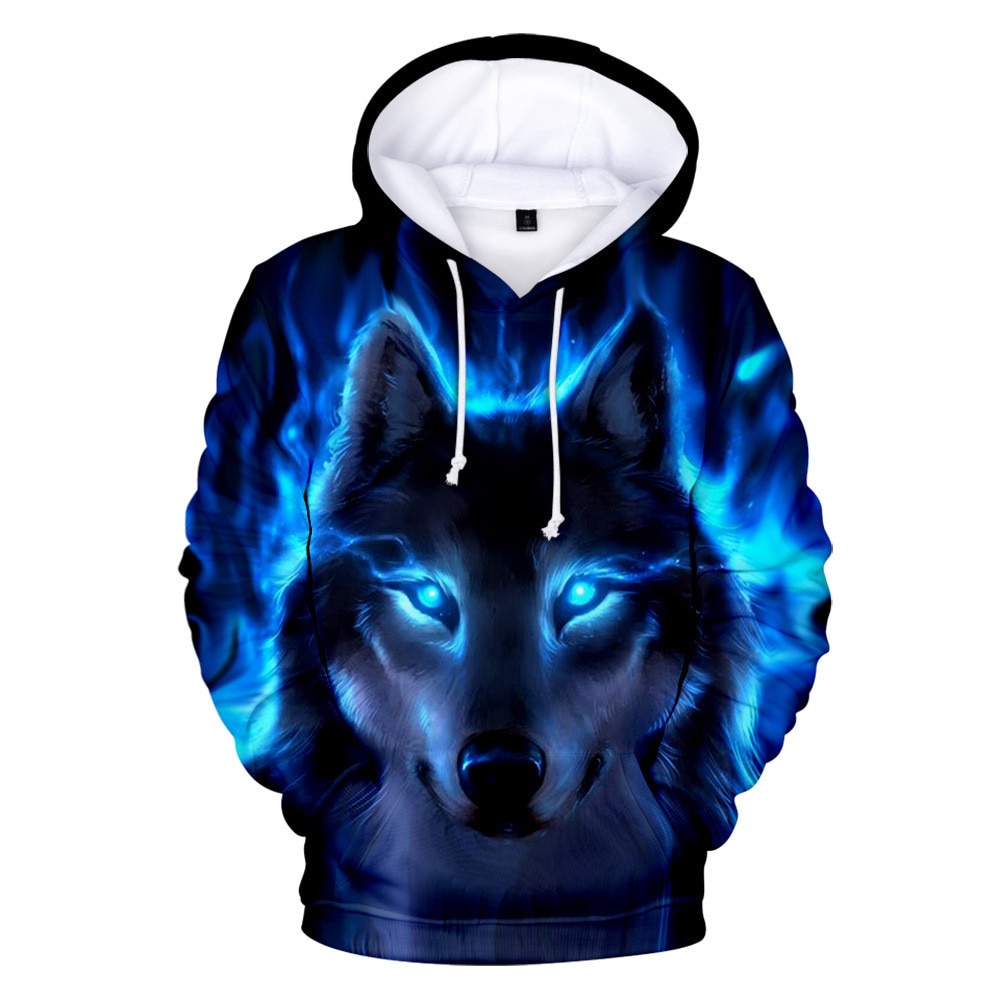 Áo Khoác Hoodie Nam In Hình Sói