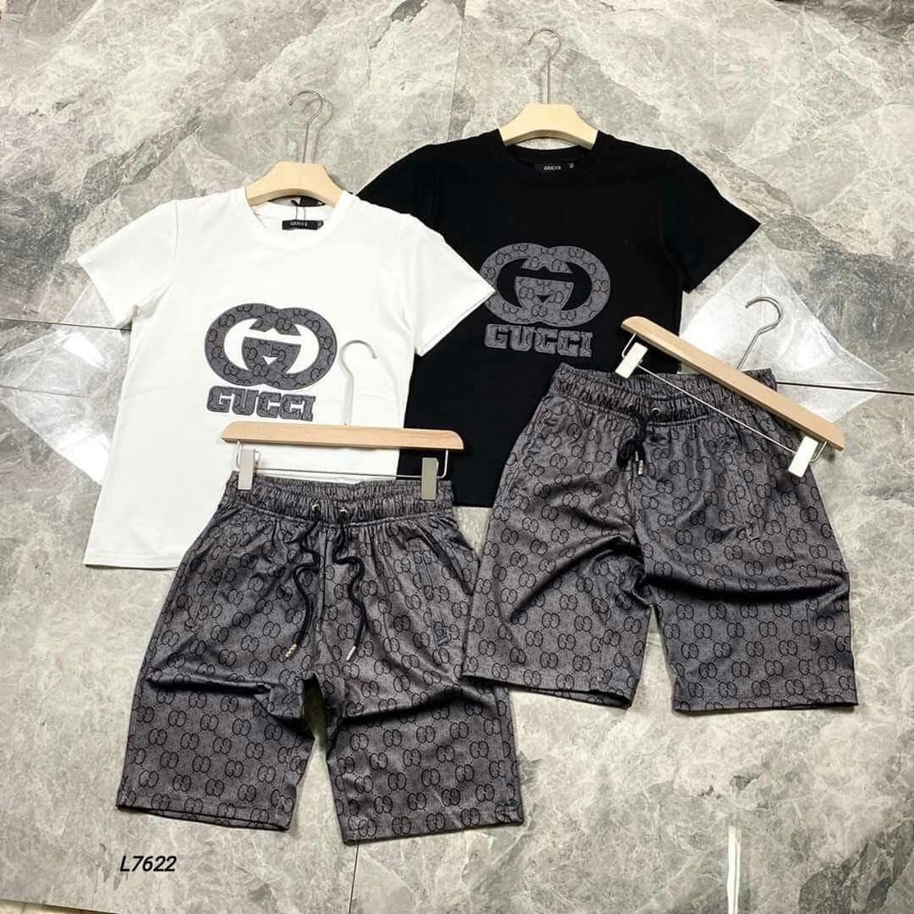 Bộ Quần Áo Thun Nam Cộc Tay, Đồ Bộ Nam Mùa Hè In Logo Chất Liệu Thun Cotton Cao Cấp Co Dãn 4C - BN272