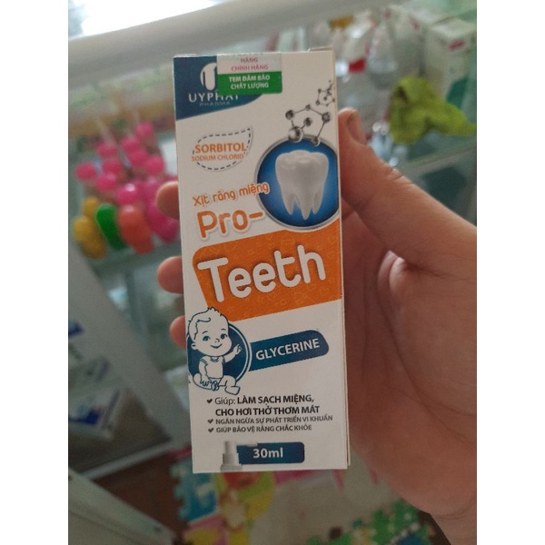 Xịt chống sâu răng cho bé Pro Teeth - An toàn, nuốt được cho bé từ 1 tuổi tặng kèm bàn chải &amp; kem đánh răng cho bé