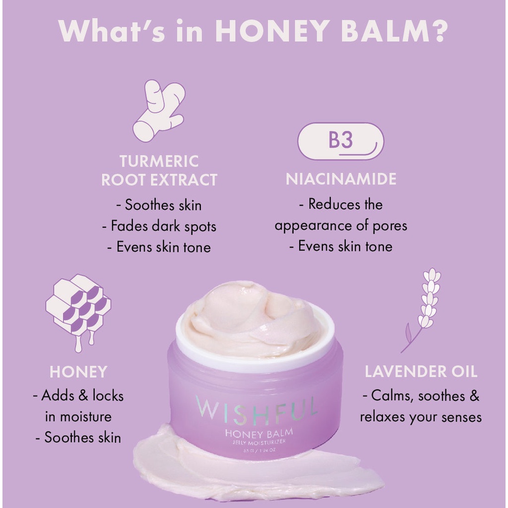 Sample 6.3g mẫu thử Kem dưỡng ẩm Wishful Honey Balm Jelly Moisturizer 6.3g 0.22oz