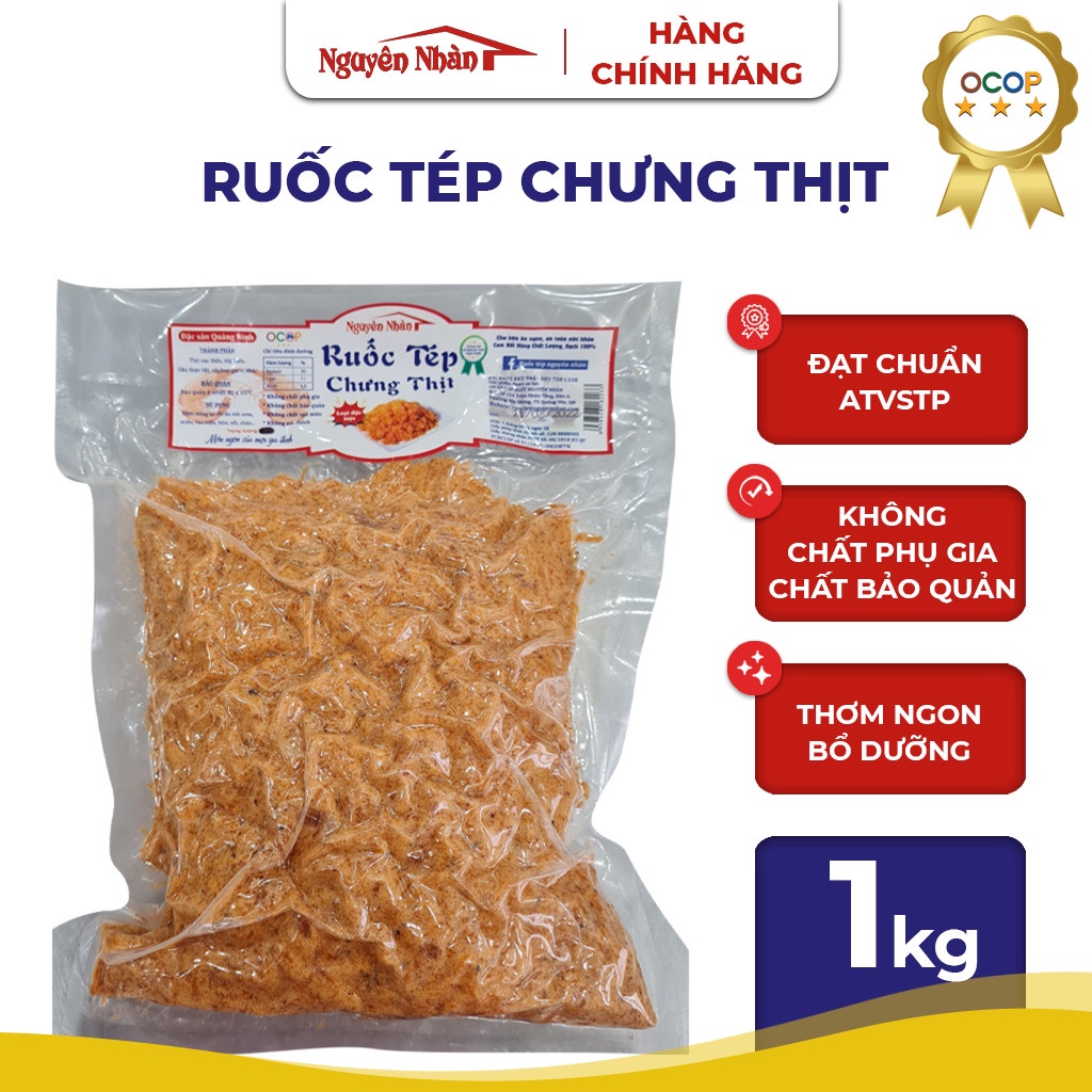 Ruốc Tép Chưng Thịt Nguyên Nhàn - Thơm Ngon, Bổ Dưỡng - Túi hút chân không 0,5kg - 1kg