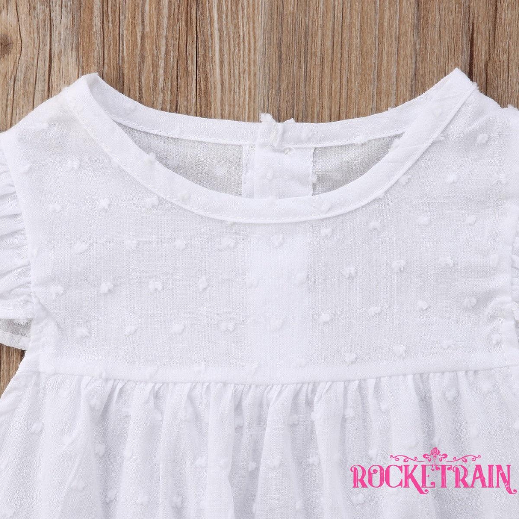 Váy xòe ngắn tay dễ thương cho bé gái