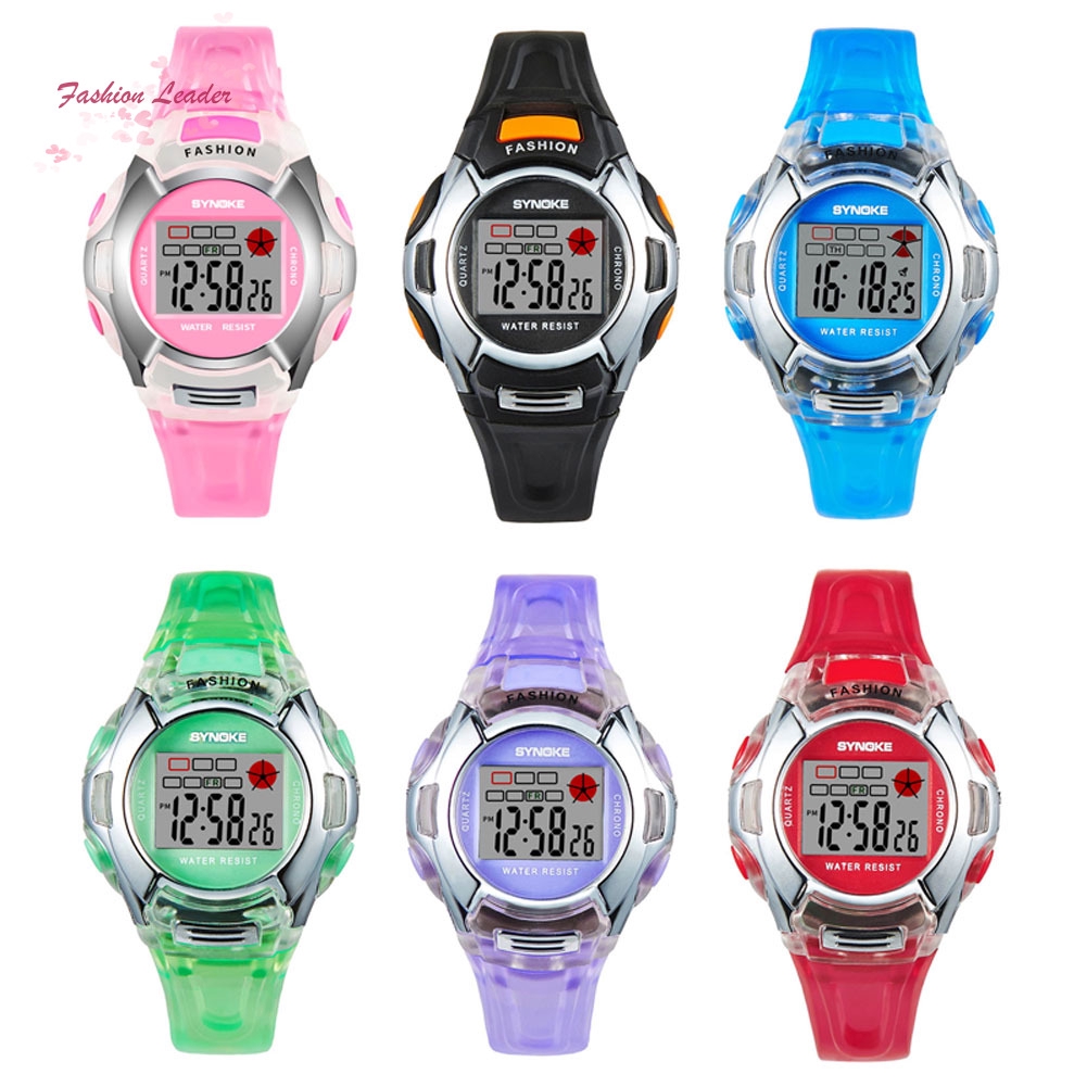 ✽FL✽ 1pcs Kids Waterproof Sport Date LED Electronic Digital Watch For Child Girl Boy