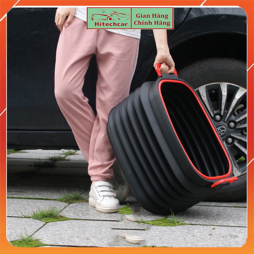 Thùng Nhựa Đựng Đồ Ô Tô 37l Đựng Giày Thực Phẩm Quần Áo Đồ Chơi Co Giãn Tiện Lợi - Hộp Nhựa Đựng Đồ Xe Hơi Hitechcar