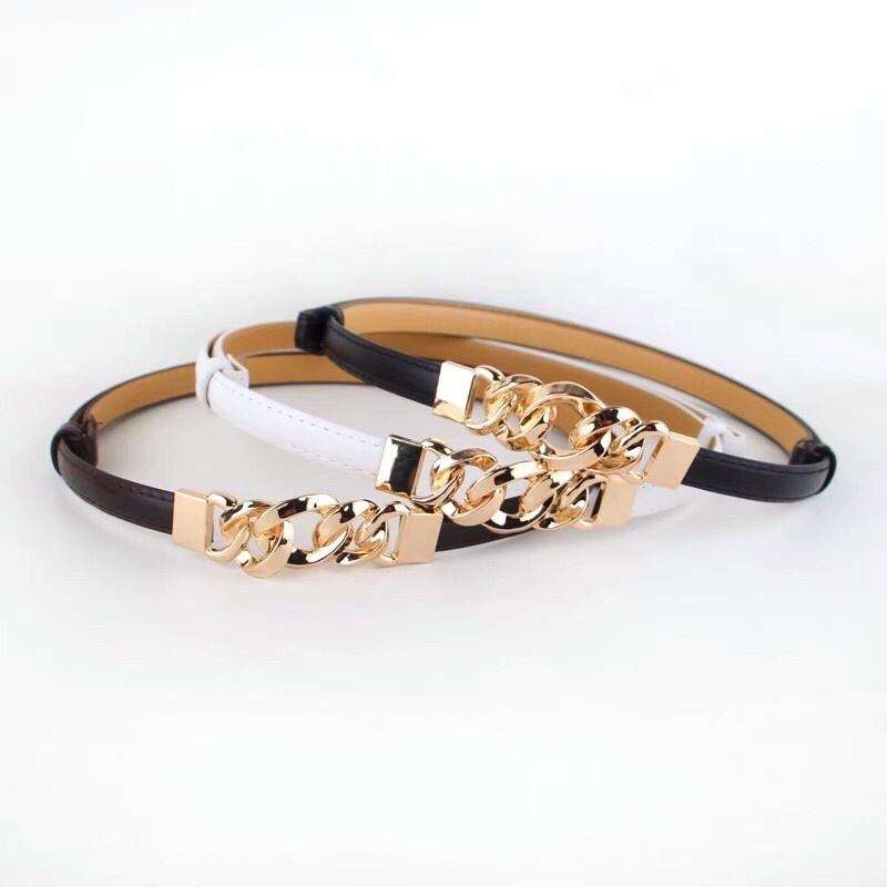 Đai váy xích mặt phối Da 1.6cm ĐV023 Sim sim shop eo 48-88cm - thắt lưng áo vest phối xích