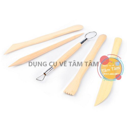 -Bộ Nạo tượng nhỏ , Nao đất sét, dụng cụ nặn đất sét-