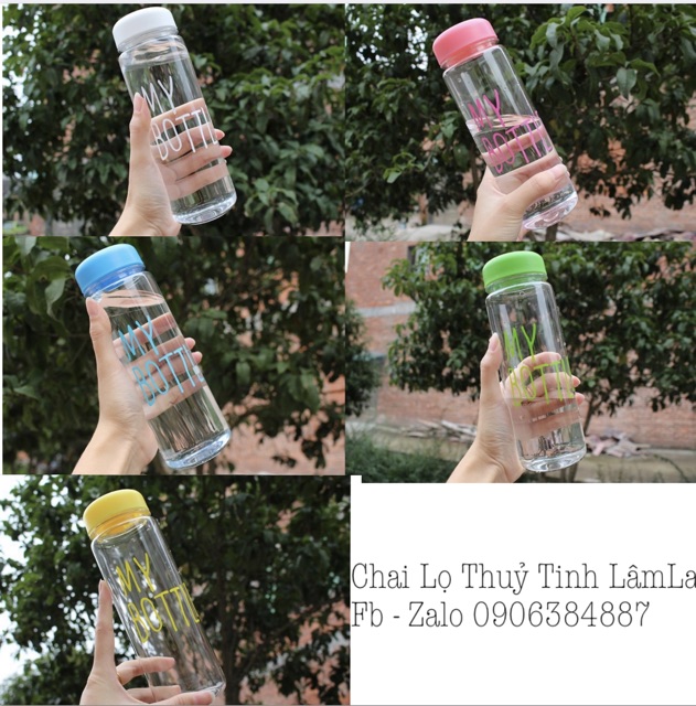 Bình Thuỷ Tinh My Bottle Nắp Nhựa Không In Chữ 420ml | BigBuy360 - bigbuy360.vn