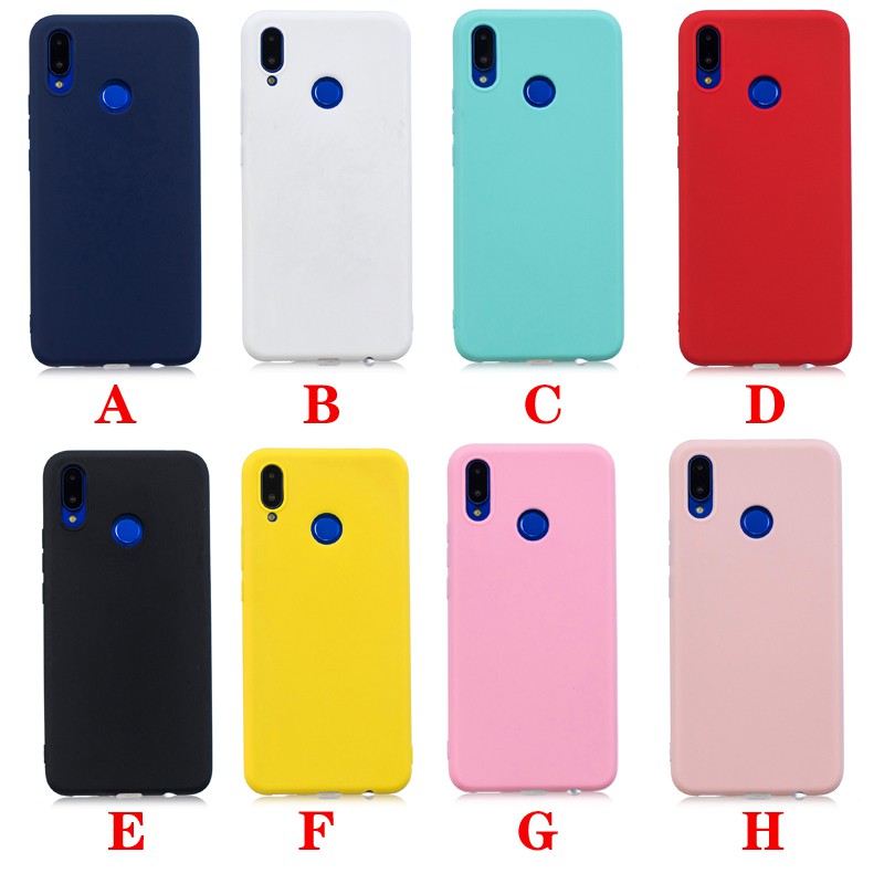 Ốp điện thoại silicon màu trơn nhiều màu lựa chọn cho Huawei Nova 3i/Y9 2018/Y9 2019/Y5 2018/Enjoy 7S/Honor 10Lite
