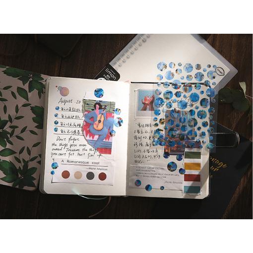 Bộ 3 tờ sticker chấm tròn