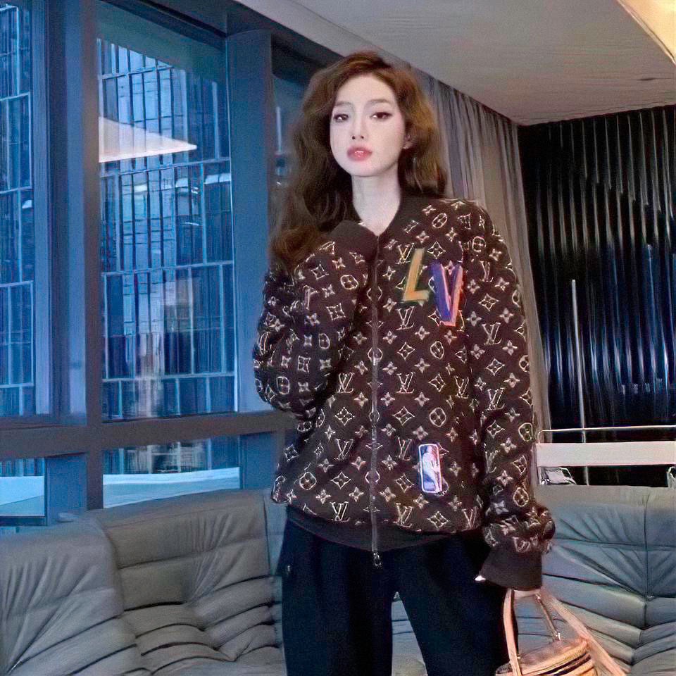 Hàng Có Sẵn!Louis Vuitton!Áo Khoác Cardigan Dệt Kim Thiết Kế Mới Năng Động Thời Trang Dành Cho Cặp Đô