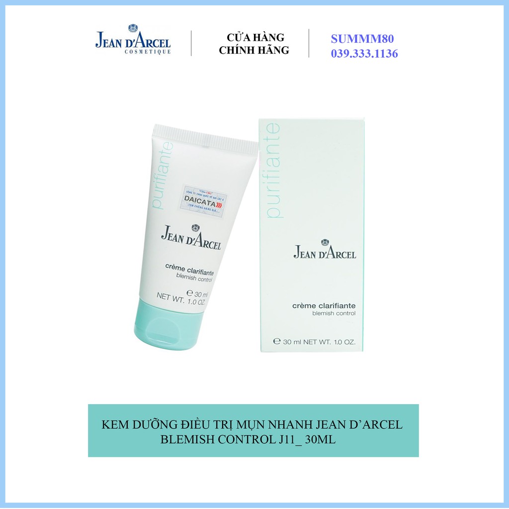 [TRỢ GIÁ] Kem làm giảm mụn nhanh Jean Darcel_blemish control Jean D'Arcel