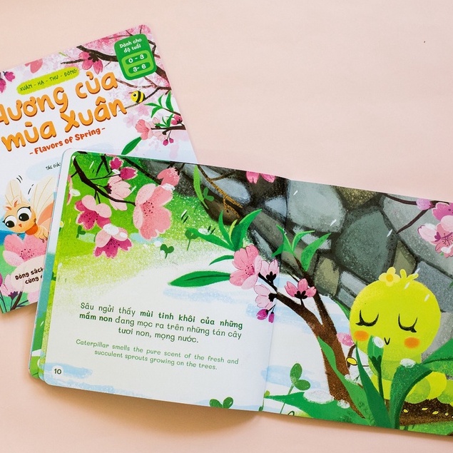 Sách Đọc To 3 Dễ - Bộ Xuân Hạ Thu Đông 4 Cuốn cho bé Phát triển giác quan