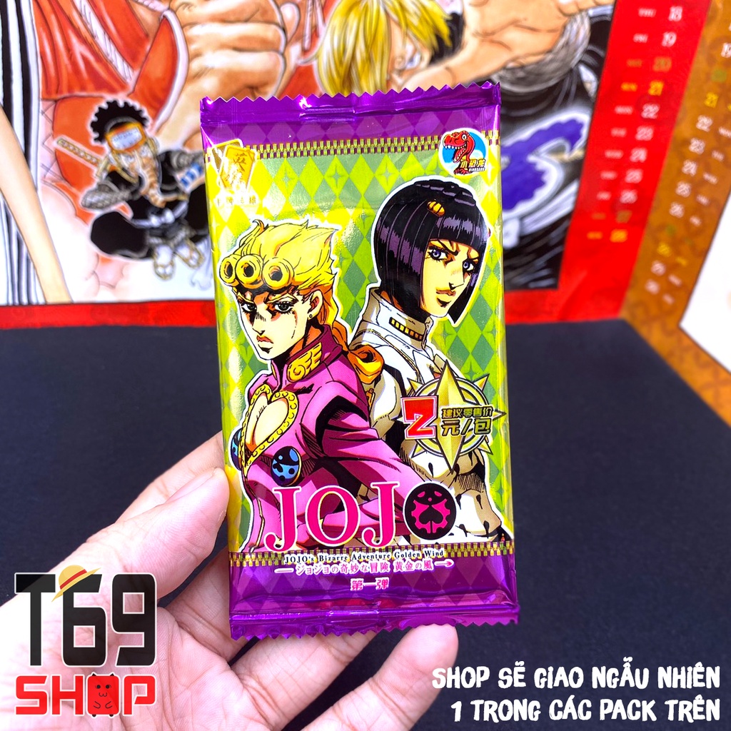 Pack thẻ nhân phẩm Anime nhiều mẫu Genshin Impact, One Piece, Naruto, Kimetsu no Yaiba, Jujutsu Kaisen, Jojo, Waifu