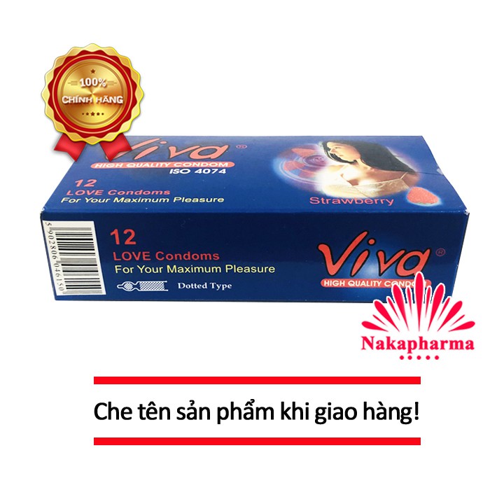 [CHE TÊN SẢN PHẨM] Bao cao su VIVA - BCS Viva - Kéo dài thời gian quan hệ, độ bền cao