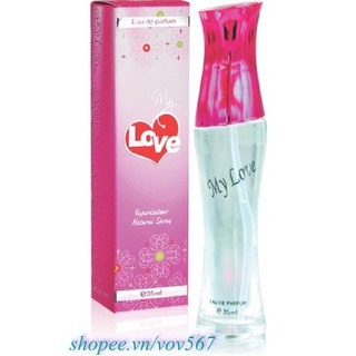 Nước Hoa Nữ 35ml My Love Hộp Màu Hồng Chính Hãng.