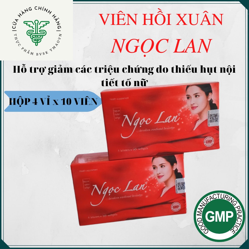 Viên uống hồi xuân Ngọc Lan Hộp 40 viên đánh thức vẻ đẹp rạng ngời, giảm các triệu chứng do thiếu hụt nội tiết tố nữ.