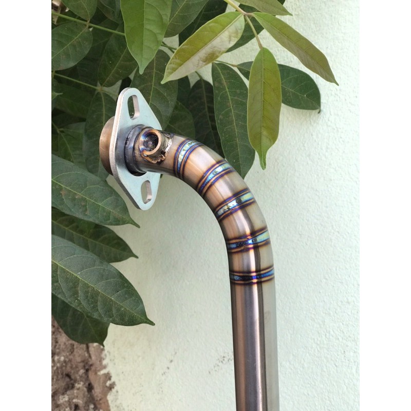 Cổ pô titan 27 32 có cù chỏ gắn cho satria raider fi