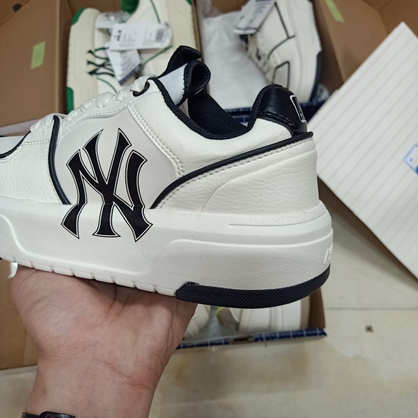 Giày MLB Chunky Liner White Black Xịn Sò ,Giầy MLB NY Đen Trắng- HOT trend 2022- Full Box Bill