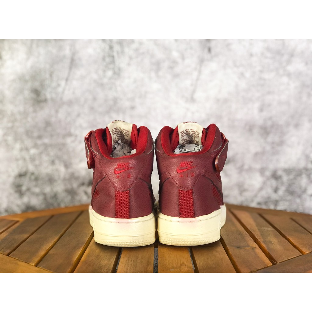 (SIZE 37) Giày thể thao chính hãng 2hand NIKEE AIR FORCE 1 MID GS RED/WHITE