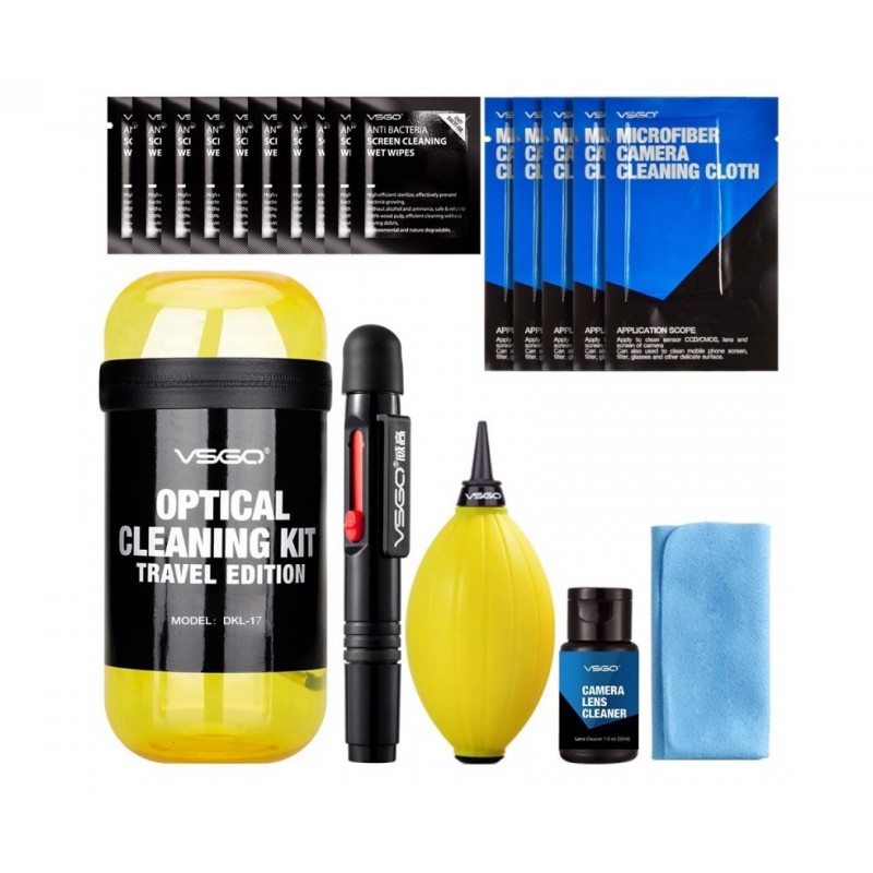 BỘ DỤNG CỤ LÀM SẠCH ỐNG KÍNH MÁY ẢNH VSGO TRAVEL EDITION DKL-15, NHIỀU MÀU
