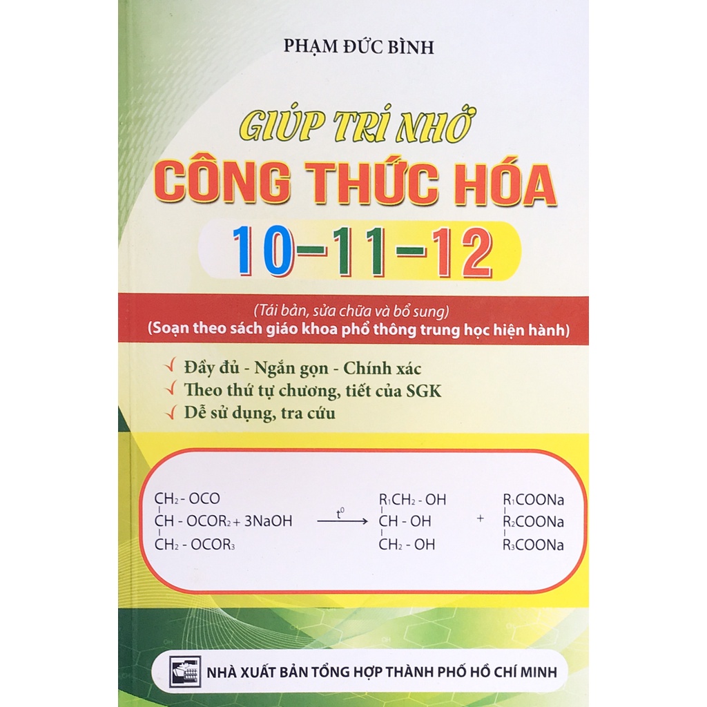 Sách - Giúp trí nhớ công thức Hóa 10 - 11 - 12