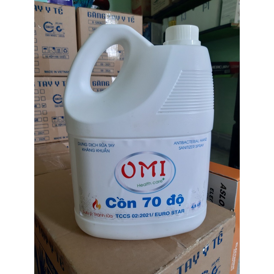 [Ship GÒ VẤP-LIÊNQUẬN HỎA TỐC] 4,5 lít Cồn 70 độ (Ethanol 70%) Sát khuẩn (rửa tay, sát khuẩn) có giấy kiểm nghiệm đầy đủ