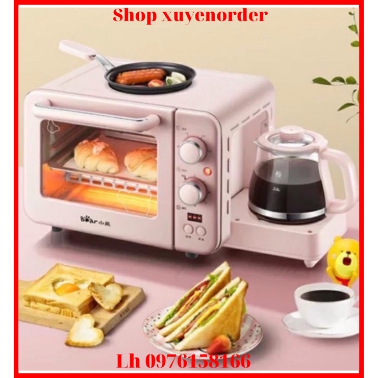 Lò Nướng Bánh Đa Chức Năng Kèm Bình Pha Caffe và Chảo Chống Dính