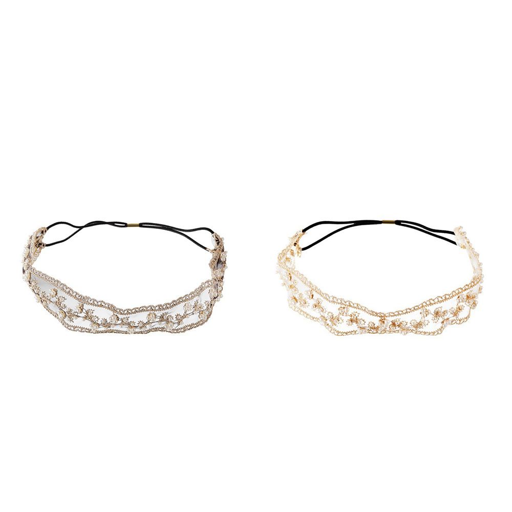 Băng đô cài tóc vải lưới phối ren thời trang thanh lịch cho nữ