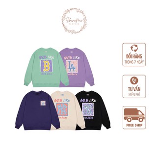 Áo Sweater Hàn Quốc MLB mới nhất 2021 lót nỉ oversize siêu hot ShineMe