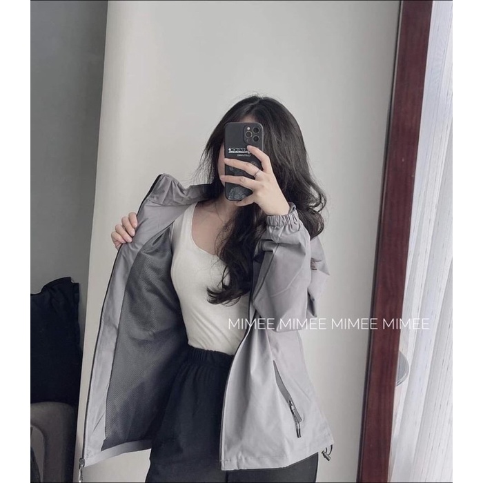 áo gió nữ , áo khoác nữ hai lớp loại đẹp túi khoá kèm mũ size 45-80kg