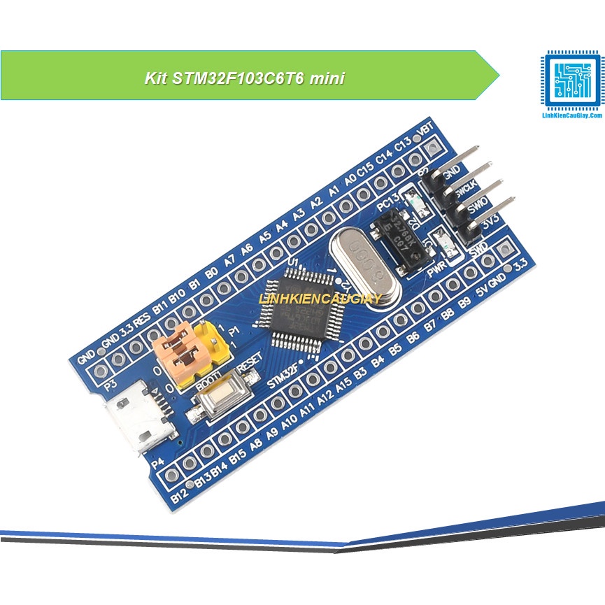 Kit Lập trình STM32F103C6T6 mini dùng cho điều khiển tự động hóa
