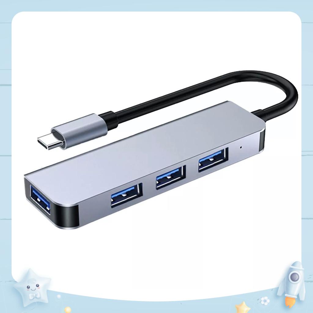 Bộ chia  4 cổng USB 3.0 Type C  Nhỏ Gọn Bằng Kim Loại Máy Tính Xách Tay, Điện thoại