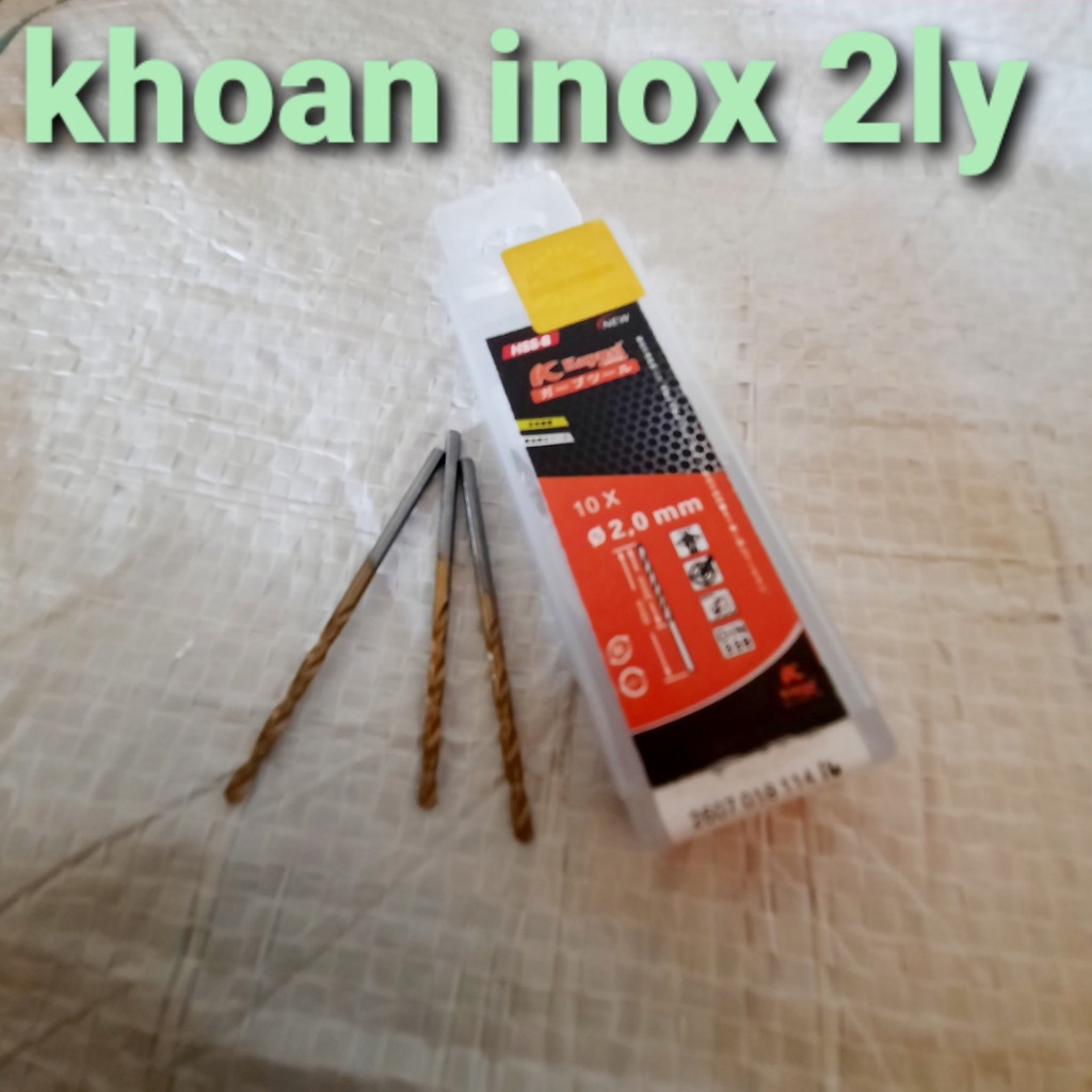Mũi khoan inox, sắt kapusi JAPAN cao cấp các cỡ từ 2 ly đến 4ly