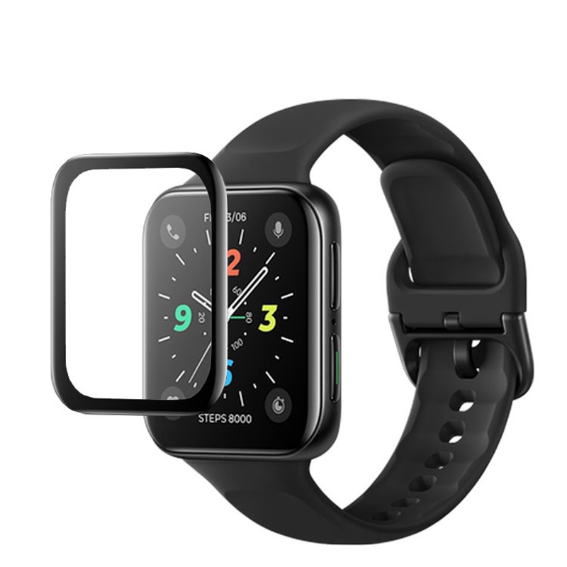 Kính cường lực 3D cong 41mm-46mm bảo vệ màn hình đồng hồ Oppo Watch 2 / 1