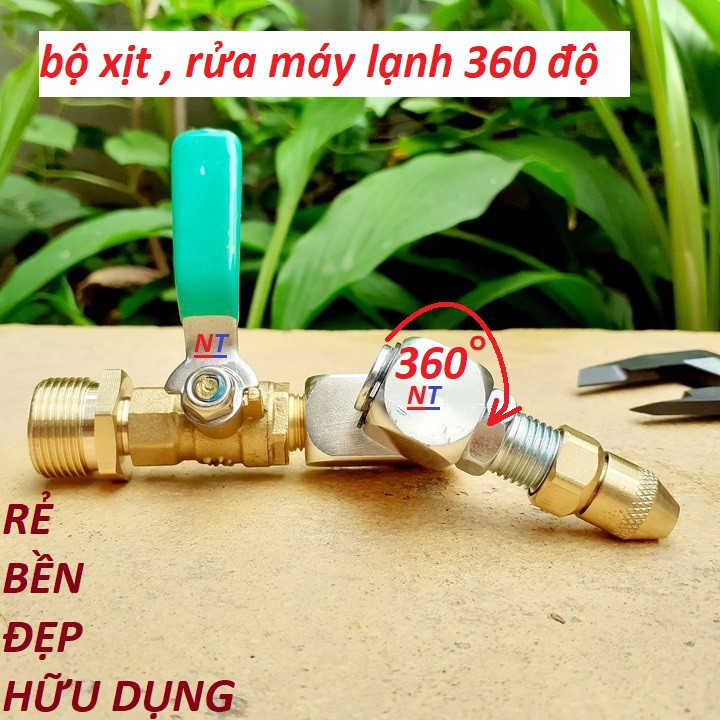 Đầu béc rửa máy lạnh điều hòa dùng cho máy rửa xe chỉnh áp - đầu chỉnh được - (chỉnh 360 độ)