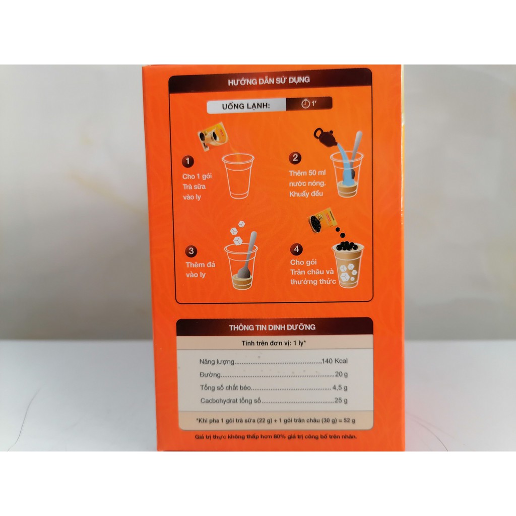 [Hộp 416g (8 LY)] TRÀ SỮA TRÂN CHÂU [VN] HILLWAY Bubble Milk Tea (btn-hk)