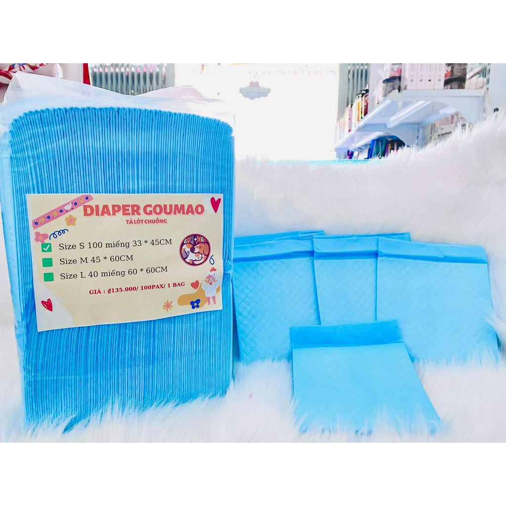 [Rẻ vô địch]  Tả lót chuồng GouMao- Size S , M  bán lẻ - tả lót siêu thắm hút