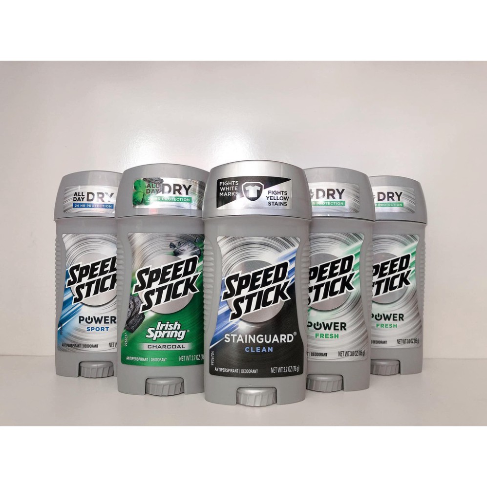 LĂN SÁP KHỬ MÙI NAM không bết Speed Stick 85g dành cho nam - Cam Kết Chính Hãng Mỹ (Power Fresh,Regular,Power Sport,Orig