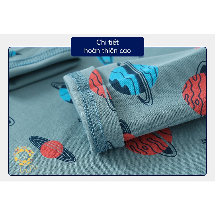 Áo bé trai WELLKIDS áo thun dài tay cho bé in hình vui nhộn chất cotton hàng xuất Âu Mỹ