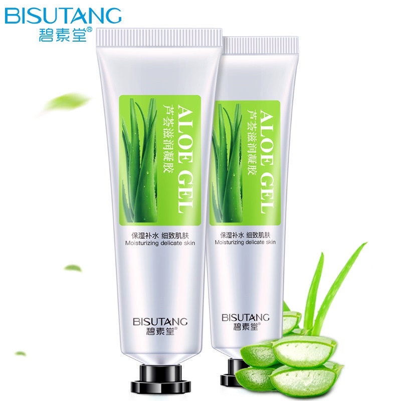 Bisutang Aloe Vera Gel Sửa chữa hiệu quả Skin Acne Print Gel dưỡng ẩm giữ ẩm Thu nhỏ lỗ chân lông Chăm sóc da Nhũ tương