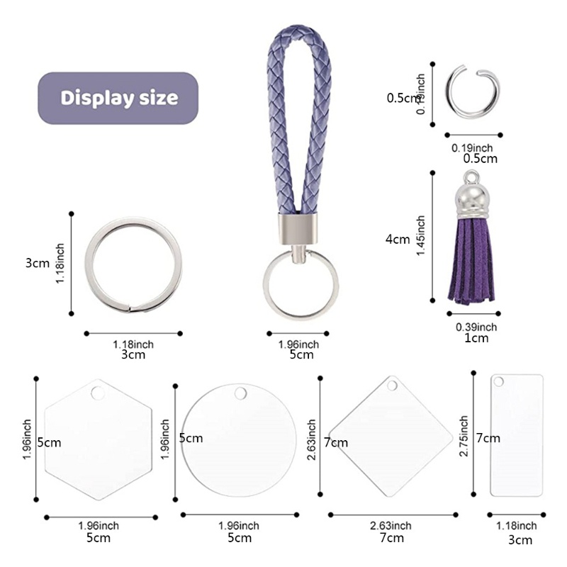 Móc Chìa Khóa Bằng Acrylic Bện DIY