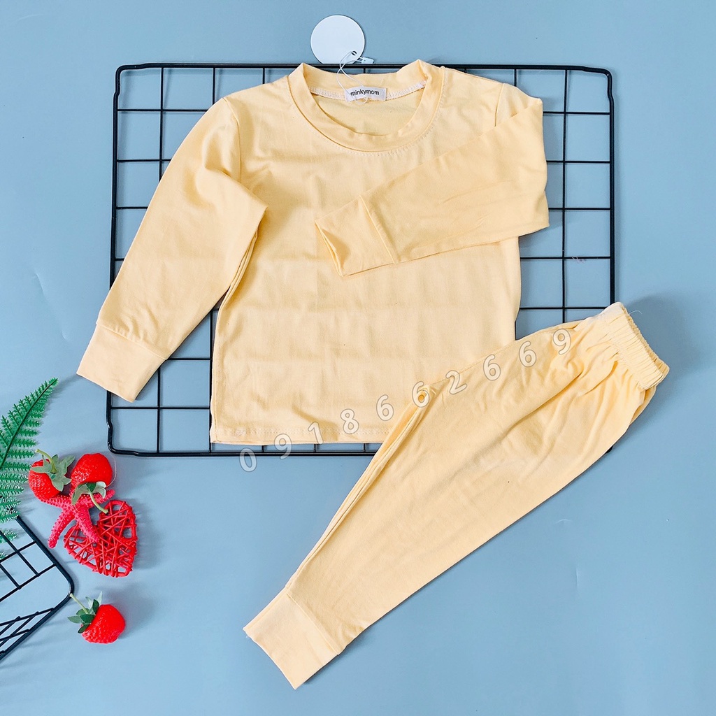 Bộ dài tay Minkymom-PeeKaBoo chất cotton lạnh co giãn 4 chiều cho bé Trai, bé Gái