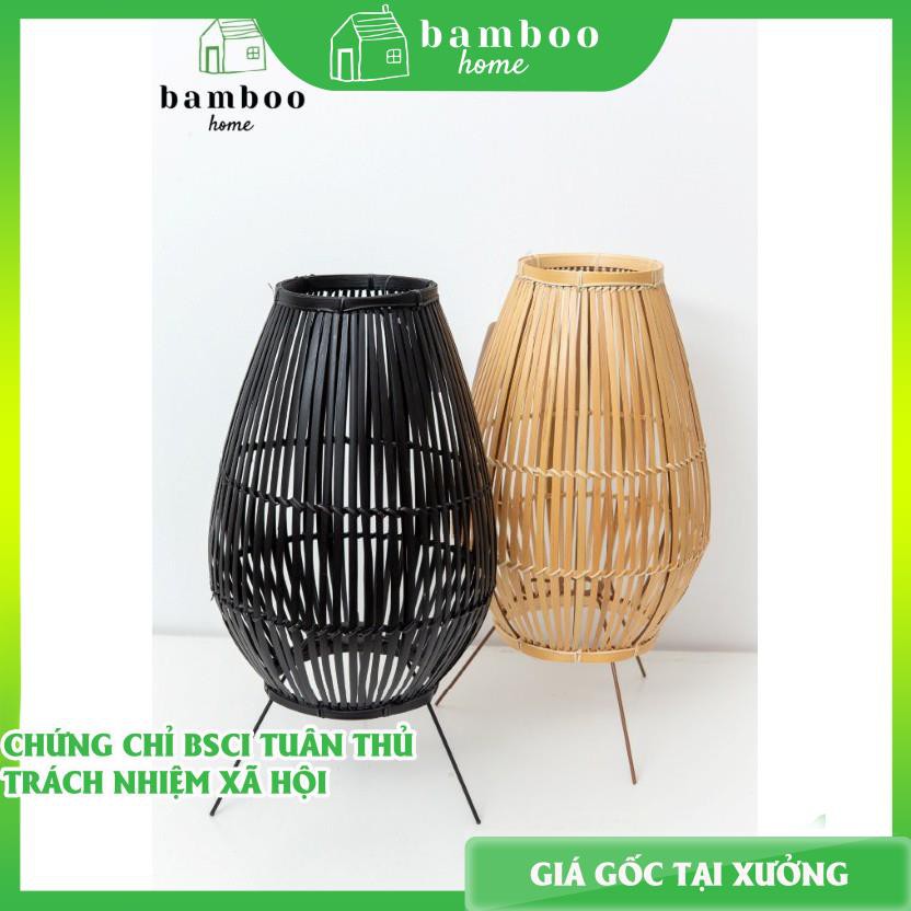 Đèn tre THE BAMBOO để bàn xuất khẩu Pháp trang trí nhà cửa kích thước D25xH44cm