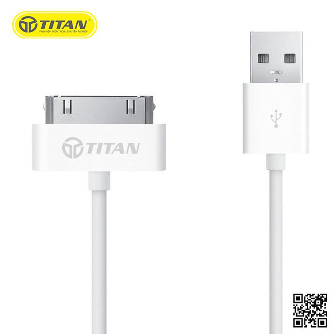 Combo: Củ sạc kèm cáp chân IP4 TITAN - CB04 - Chính Hãng - Siêu Bền