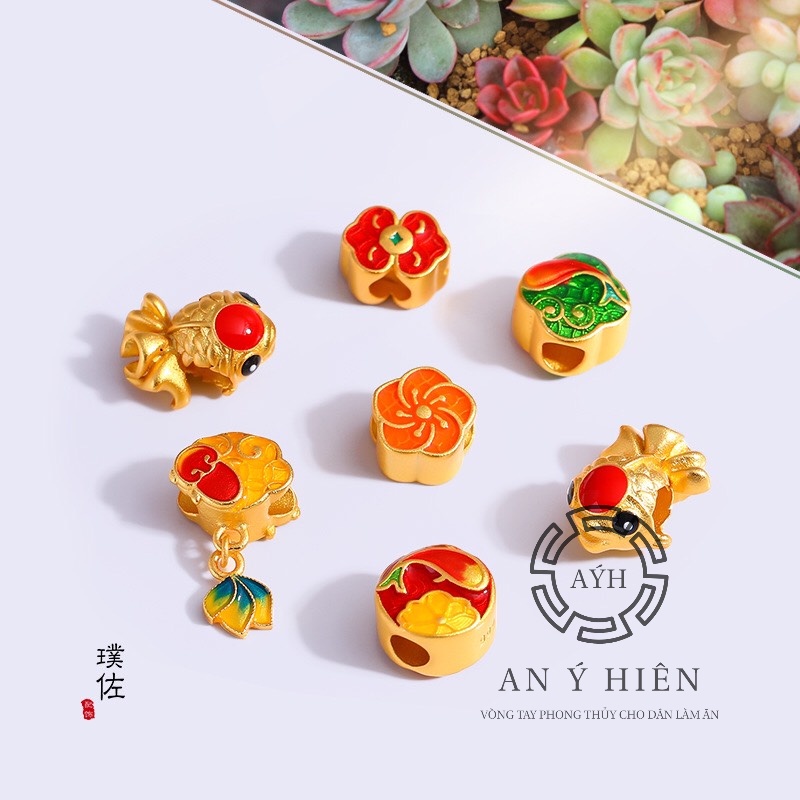 Charm Chốt hoa mai đỏ #C98 ( An Ý Hiên)