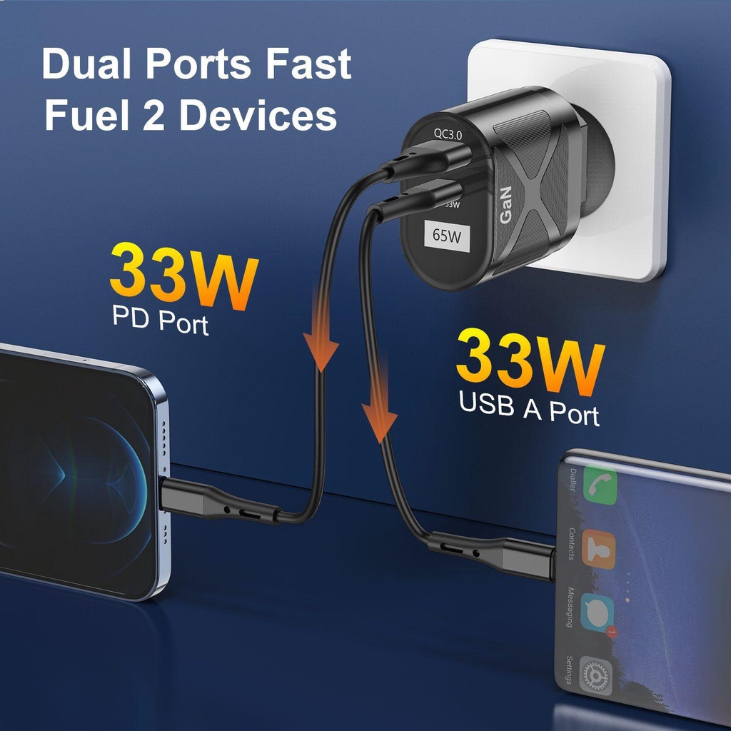 BTLIMER Bộ ĐiềU HợP SạC Nhanh Type C Cho Huawei Xiaomi Samsung