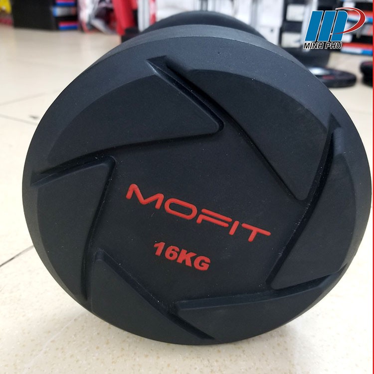 Tạ tay cao cấp MOFIT 16kg ⚡ Dụng cụ tập GYM chuyên nghiệp ⚡ Tạ bọc cao su loại 16kg 1 chiếc