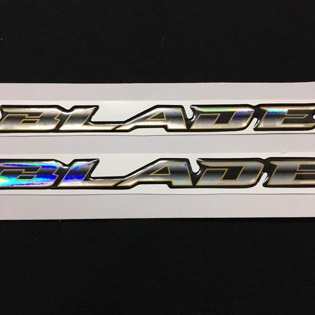 CẶP TEM NỖI CHỮ AIR BLADE PHŨ NHỰA TRONG DÁN TÂN TRANG XE MÁY