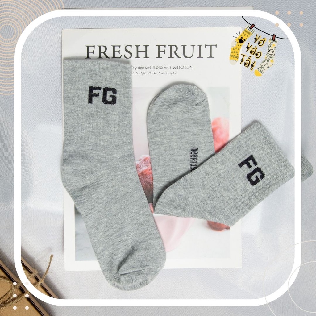 TẤT VỚ UNISEX IN CHỮ CÁ TÍNH TRƠN